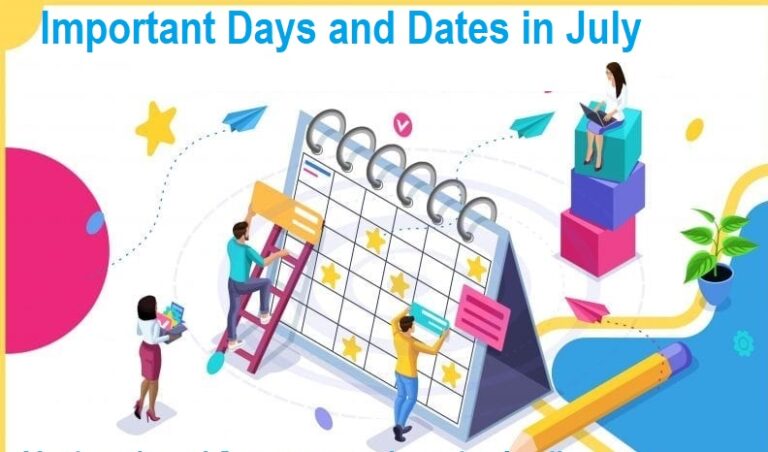 Important Days and Dates in July 2023-List of National And