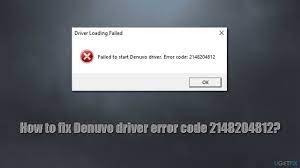 Failed to start denuvo driver error code 2148204812 как исправить